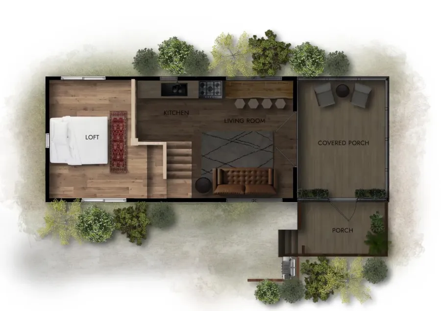 Floor plan (loft area)