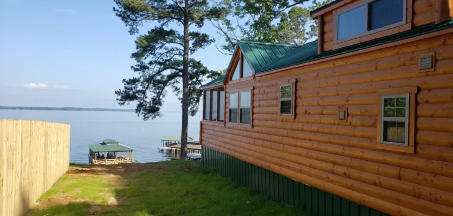 Tiny Toledo lakefront cabin and the boathouse