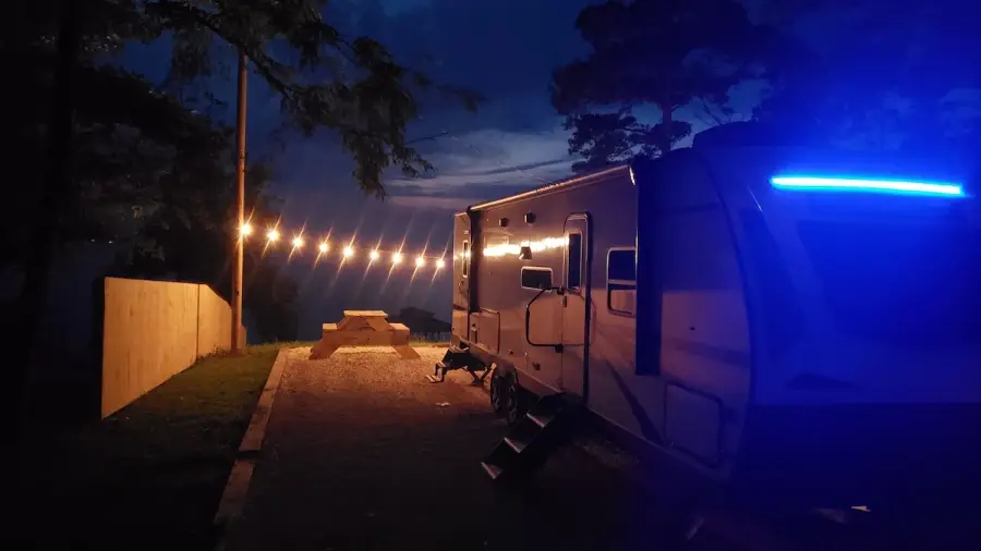 The rv slot looks fantastic at night when it is all lit up.